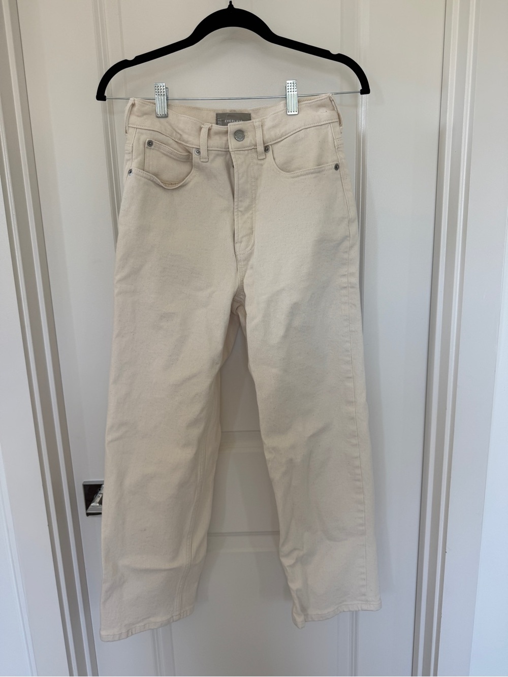 Everlane Straight-Leg Jeans in Cream